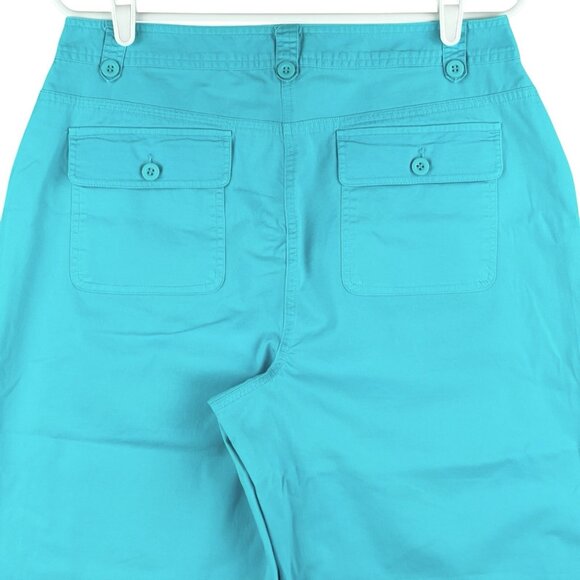 Christopher & Banks Women's Blue Capris Size 10 Stretch Mid Rise Straight Leg - Picture 4 of 12